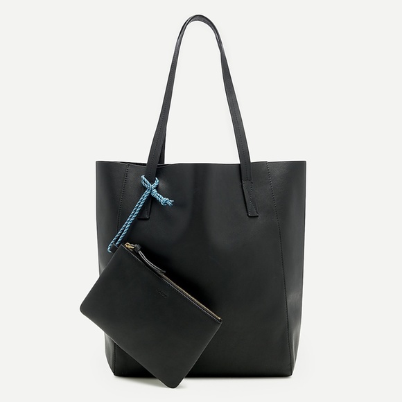 J. Crew Handbags - New JCREW The Carryall Tote in Black Leather